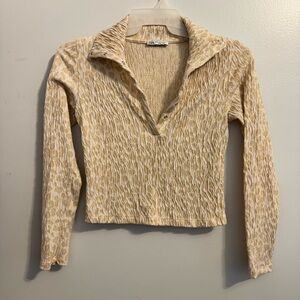 Zara Leopard Print Casual Top